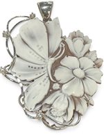 Pendant Mandile 1922 Woman Cammei  in Silver Conchiglia 2KK55697.3